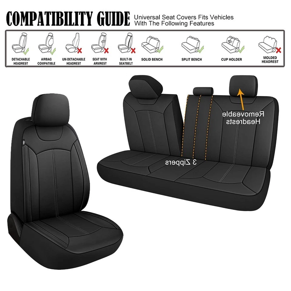 For Acura TLX RDX MDX ILX TSX ZDX Car Seat Cover Seat Full Set Leather Protector Foto 4 de 4