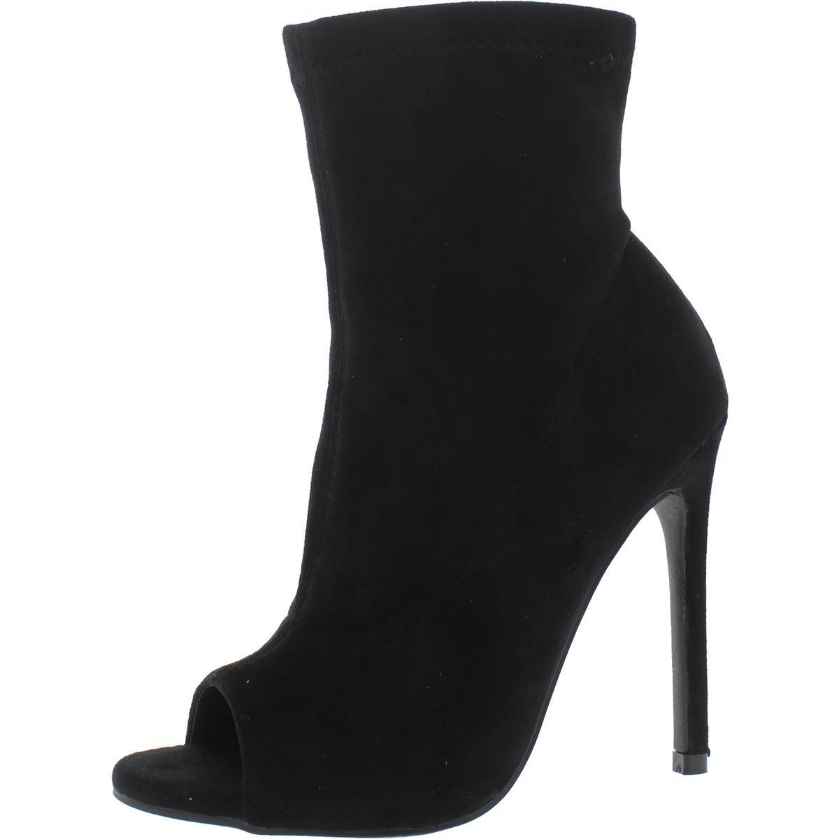 Shoe Land Женские ботильоны Chelsee из искусственной замши черного цвета, 6 средних размеров (B,M) BHFO 9850