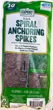 SEALED Expert Gardener No-Dig Nylon Anchor Spike 10 Spikes per Pack 8" Long