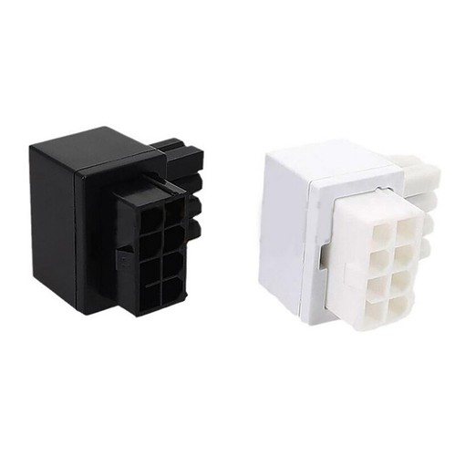 ATX 8Pin Female 90 Degree Angled To 8 Pin Male Power Adapter GPU Connector - Zdjęcie 3 z 10