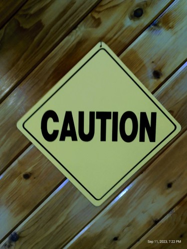 STREET CAUTION SIGN XING plaque
