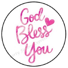 GOD BLESS YOU RELIGIOUS ENVELOPE SEALS LABELS STICKERS PARTY FAVORS