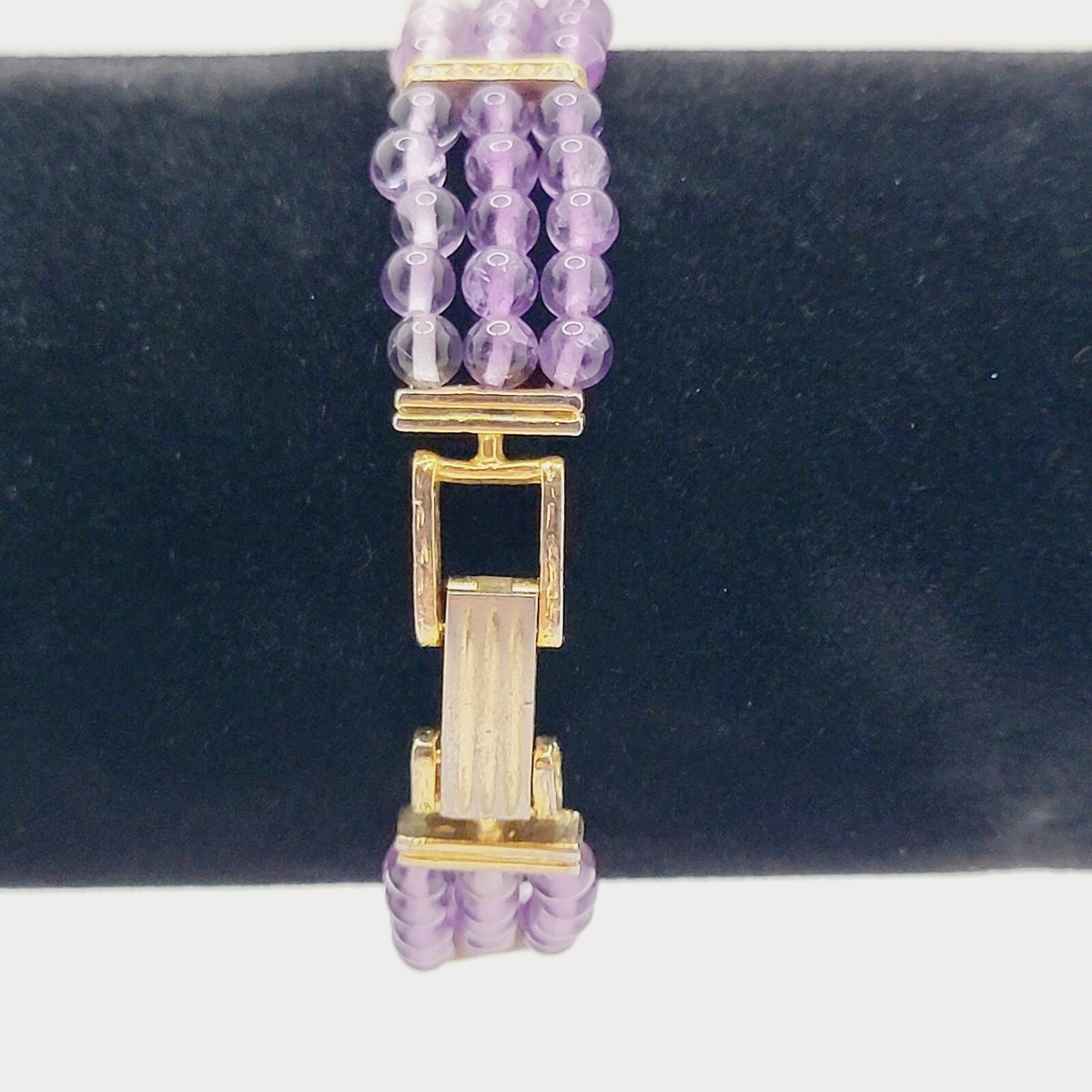 Lucoral Geniune Quartz Watch Multistrand Violet Band CZ  display picture 3