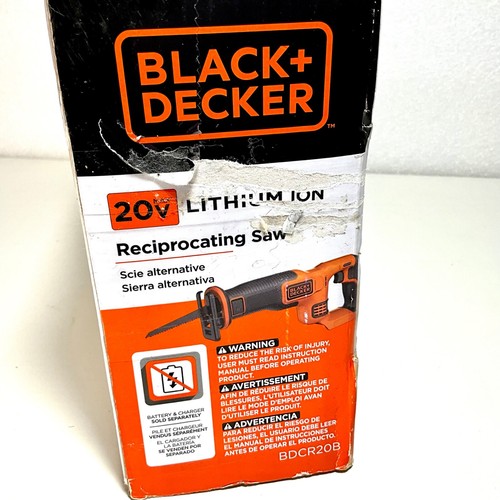 Black & Decker 20V Li-Ion Recip Saw BDCR20B New - Tool Only - Picture 6 of 12