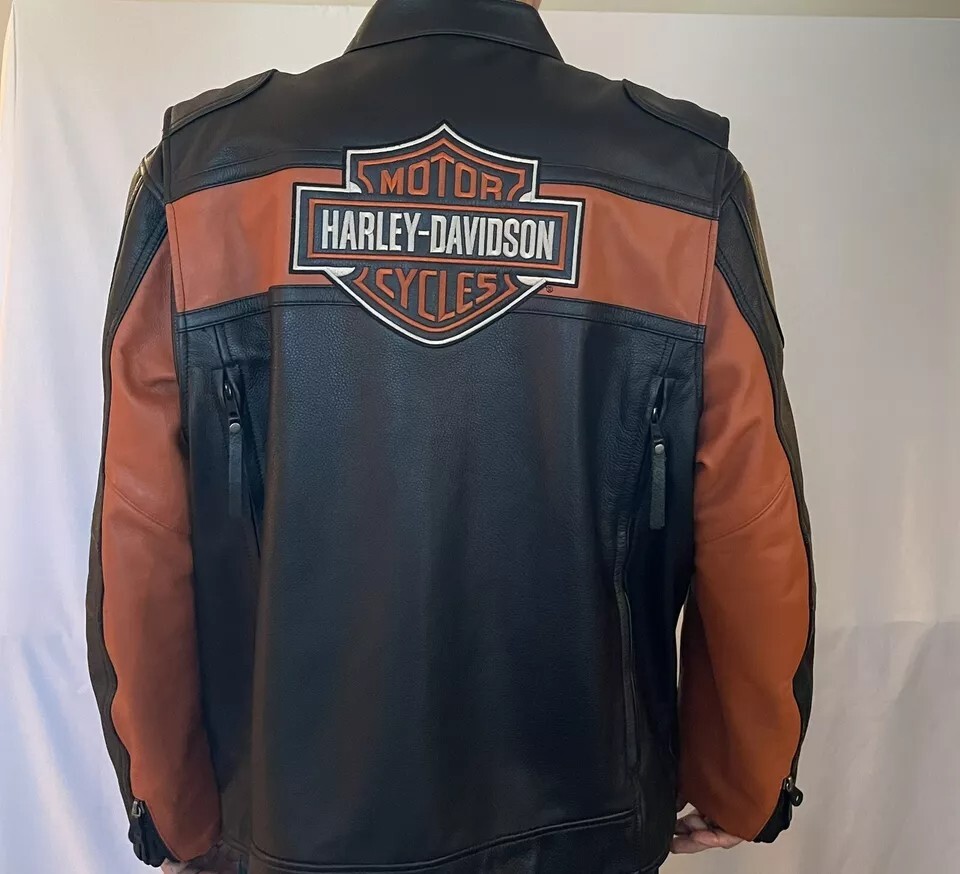 Harley Davidson XL Classic Cruiser Colorblocked Leather