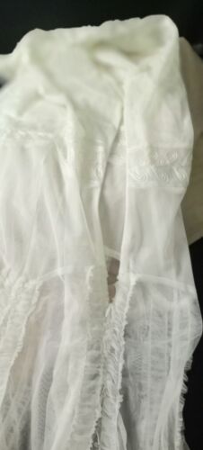 NATAYA WOMENS' WEDDING COCKTAIL MAXI SHEER IVORY W/COTTON LINING DRESS S - M - Picture 10 of 12
