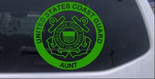 United States Coast Guard Aunt Car or Truck Window Laptop Decal Sticker - Foto 13 di 32
