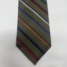 JOS. A. BANK STRIPED MULTICOLOR men's tie 100 Silk Made in USA