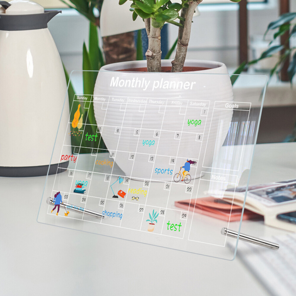 1 Set Transparent Acrylic Writing Board Modern Memo Board Home Office Memo Board eBay