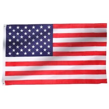American Flag 3x5 ft, Durable Made In USA 150D Oxford Polyester Flags, UV Fad...