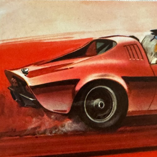 Opel Aero GT Concept Car Advertising Card German Text Vintage 1970 - Picture 3 of 5