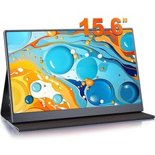 Used 15.6" 1080P Portable Monitor USB C Extend Screen VESA For Remote Work WFH