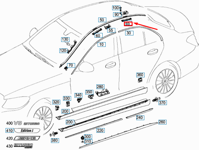 MERCEDES-BENZ C W205 Heckdachklappe A2057504200