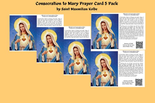 Consecration to Mother Mary Prayer Card Laminated - Picture 2 of 5