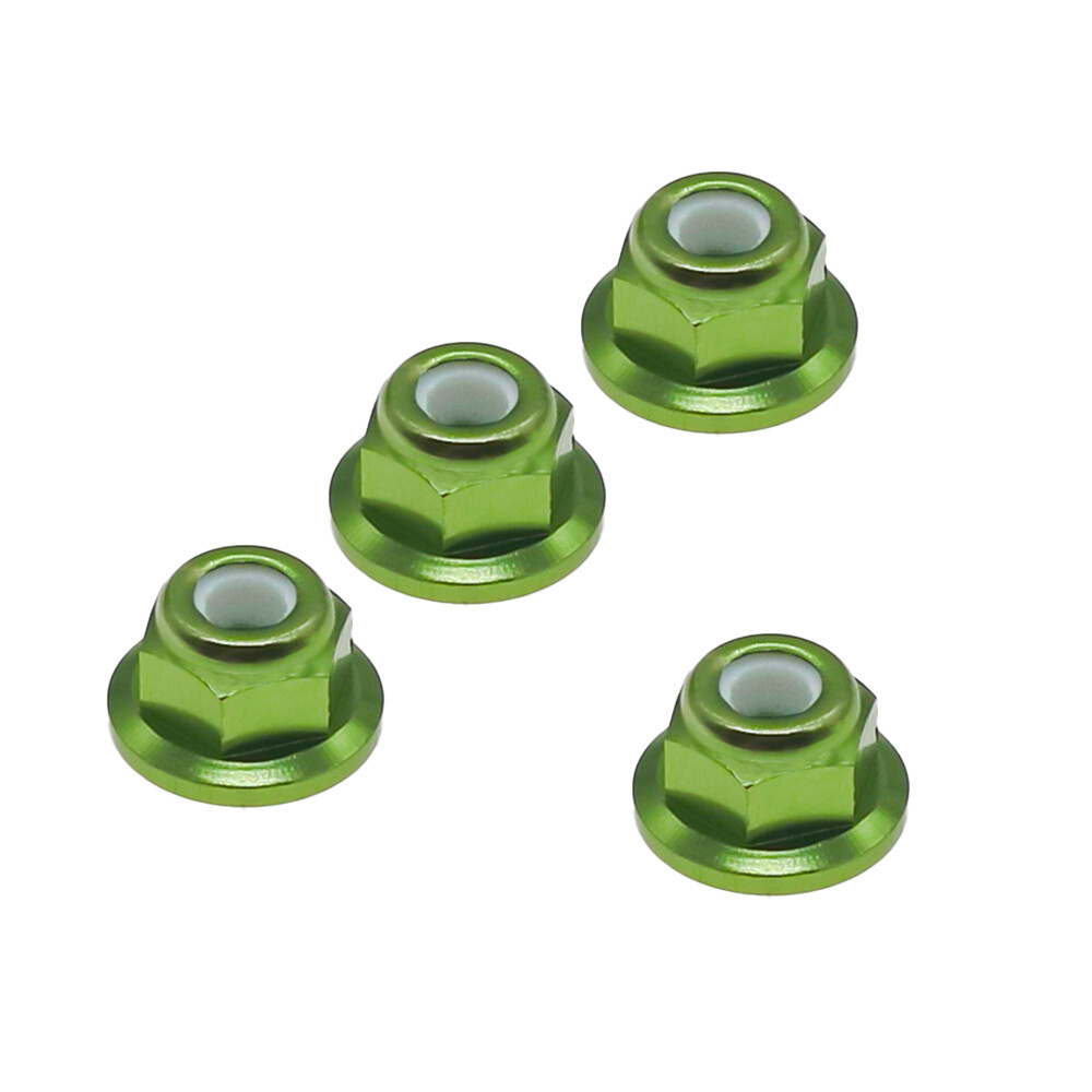 RCAWD FLANGED NYLOC LOCK NUT M4 4MM FOR 1-10 ARRMA 3s&Mega Vorteks Senton