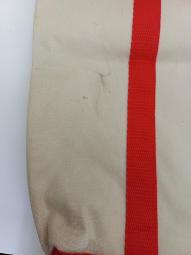 THE AUSTRALIAN WOMENS WEEKLY POLYESTER TOTE BAG RED HANDLES NEVER USED SCUFFED - Picture 4 of 9