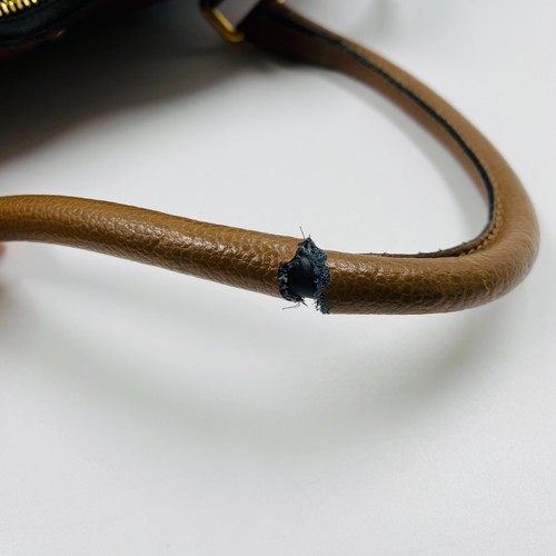 La Martina Borsa A Spalla Crossbody In Pelle Di Vitello Marrone Viola Per Donna - Foto 16 di 17