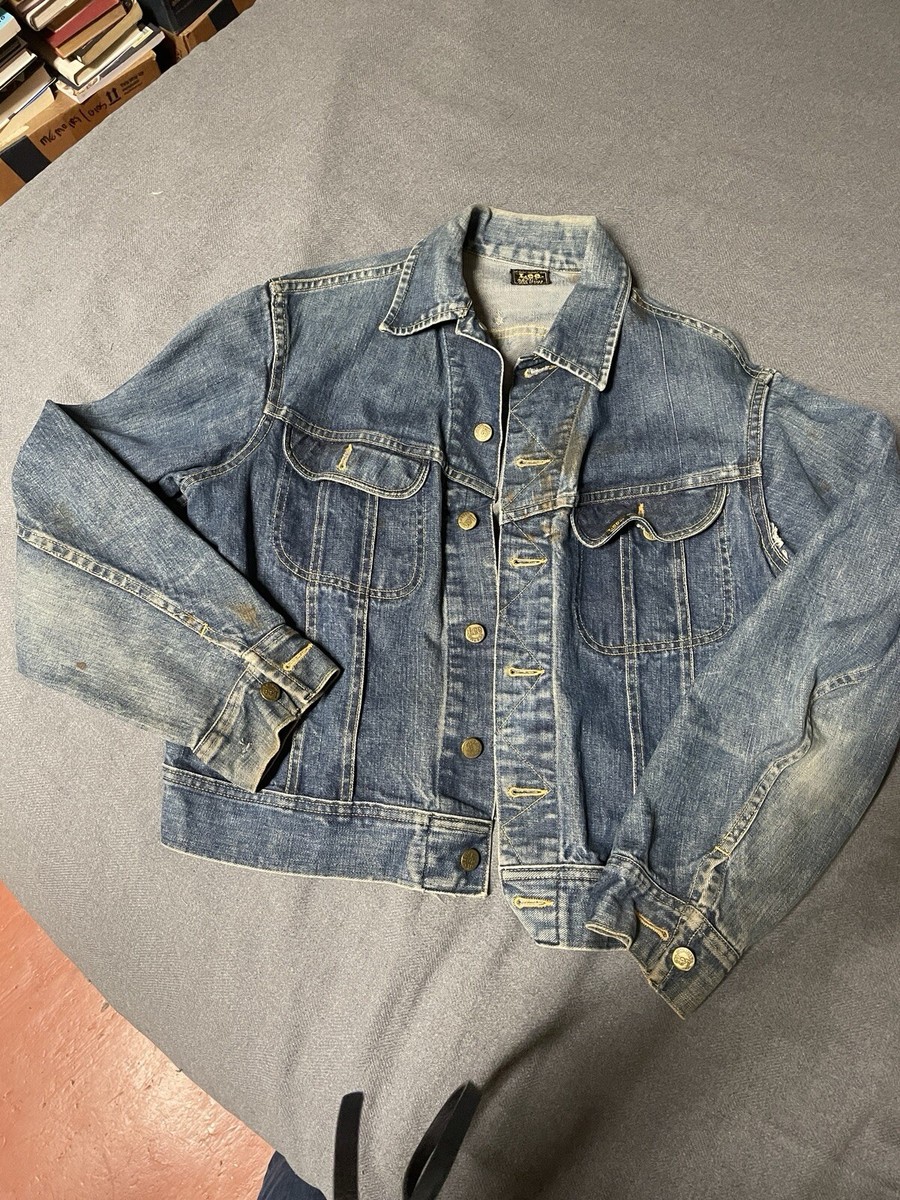 Vintage Lee 101-J Sanforized USA Union Made Denim Trucker Vintage Lee 101-J Sanforized USA Union Made Denim Trucker