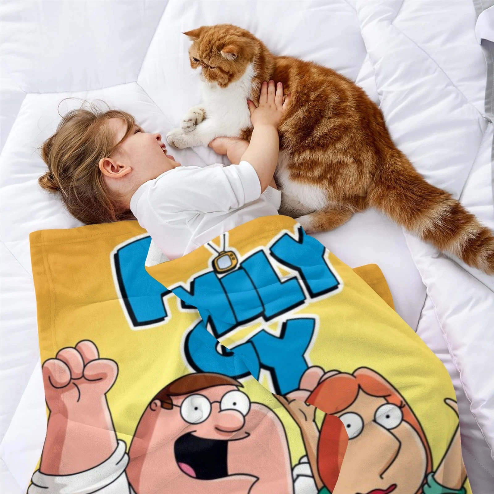 Family Guy Fleece Blanket for Bed and Sofa All Season
