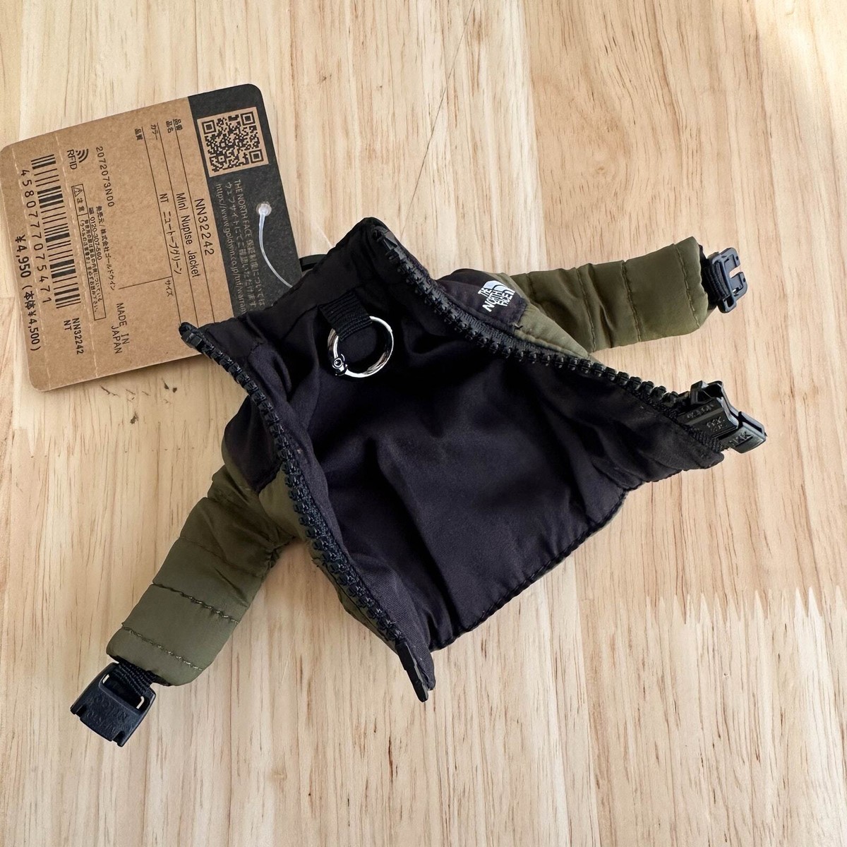 NWT The North Face Mini Nuptse Jacket Keychain Key Holder