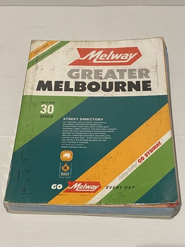 Greater Melbourne Street Directory Melway Edition 30 2003 Melway