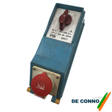 Presa interbloccata Schyller 32A 380V 3P+ T con interruttore di sicurezza