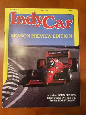 1986 IndyCar Magazine, Bobby Rahal at Laguna Seca Cover