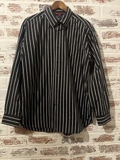 Tommy Hilfiger Shirt Men s Striped Button Down 80s Two-Ply Cotton Size L
