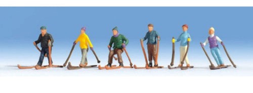 Noch 15828 Spur HO/OO Skifahrer (6) Figurenset