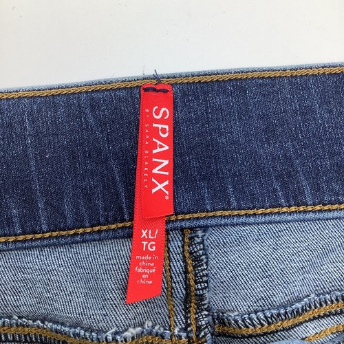 Spanx Womens Pull On Raw Hem Jeans Blue Size XL - Picture 5 of 11