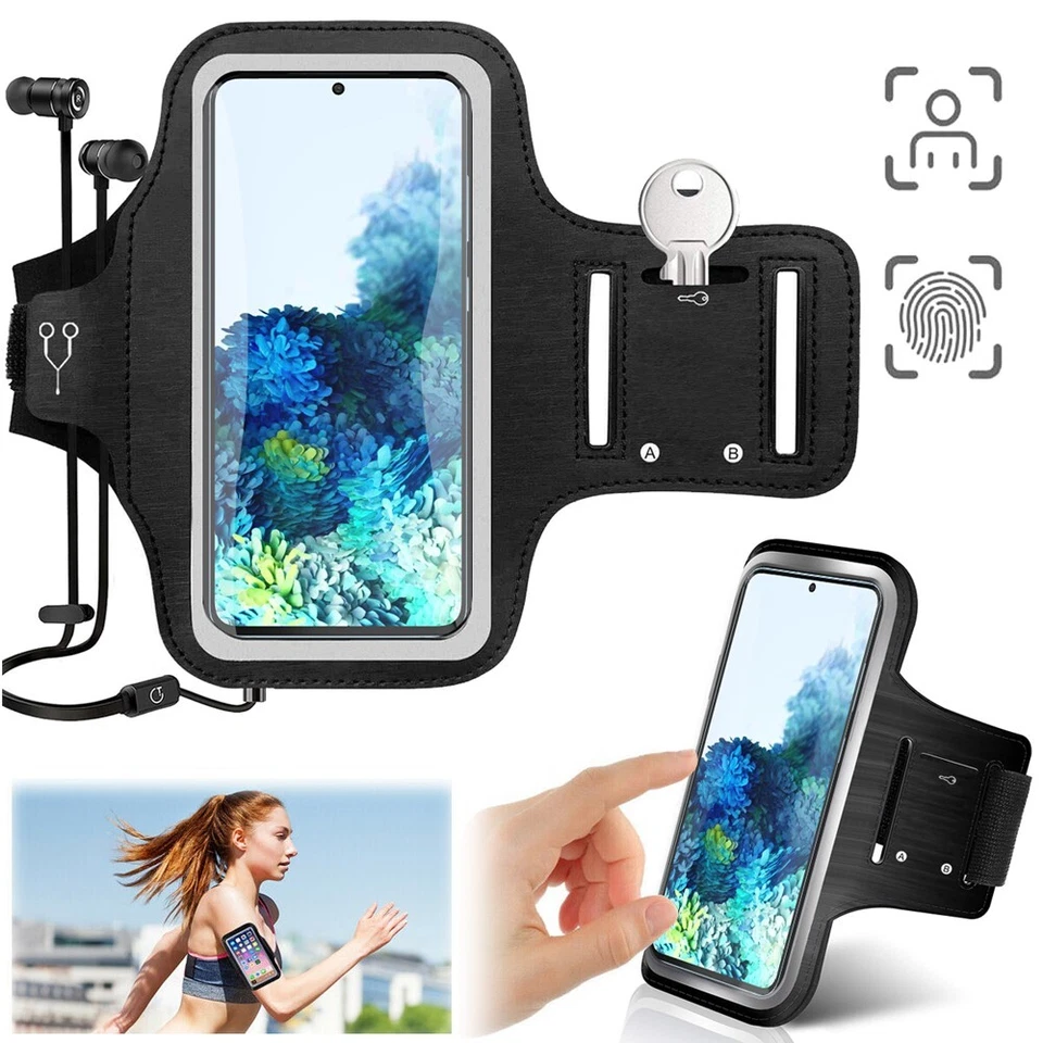 For iPhone 16 15 14 Pro Max Sports Running Yoga Gym Armband Arm Band Case Holder - Image 3 of 4