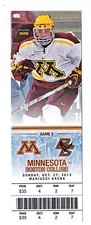 2013 MINNESOTA GOLDEN GOPHERS HOCKEY VS BOSTON COLLEGE TICKET STUB 10/27/13 HORN