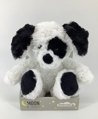 Walgreens Dog Plush White Black Puppy Stuffed Animal Moon & Stars 2022