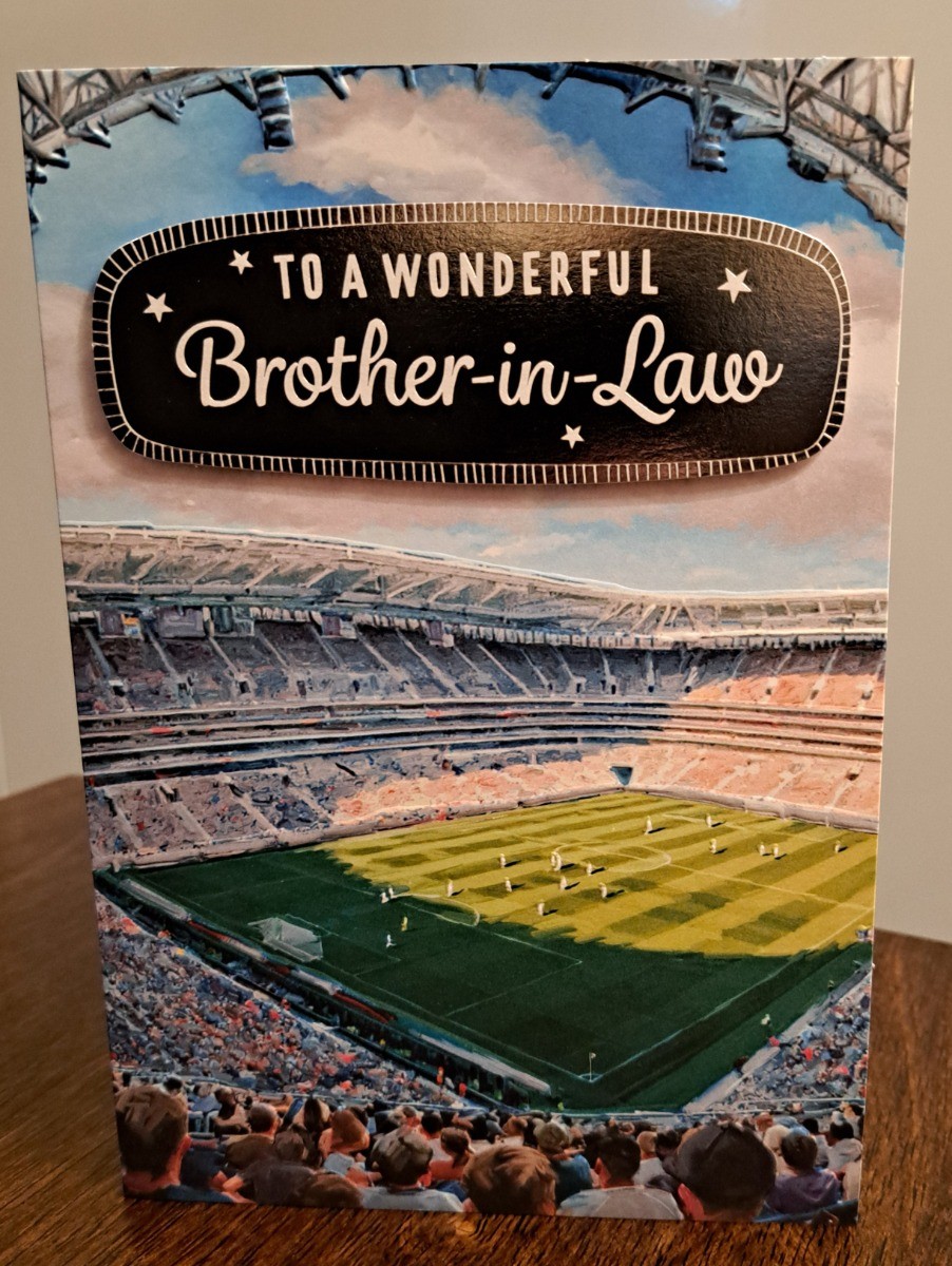 To A Wonderful Brother-in-Law Football Card 19x13cm