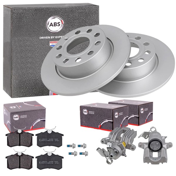 ABS Bremsscheiben BelÄGe SÄTtel Hinten Passend FüR VW Golf 4 Audi A3 TT Octavia-image