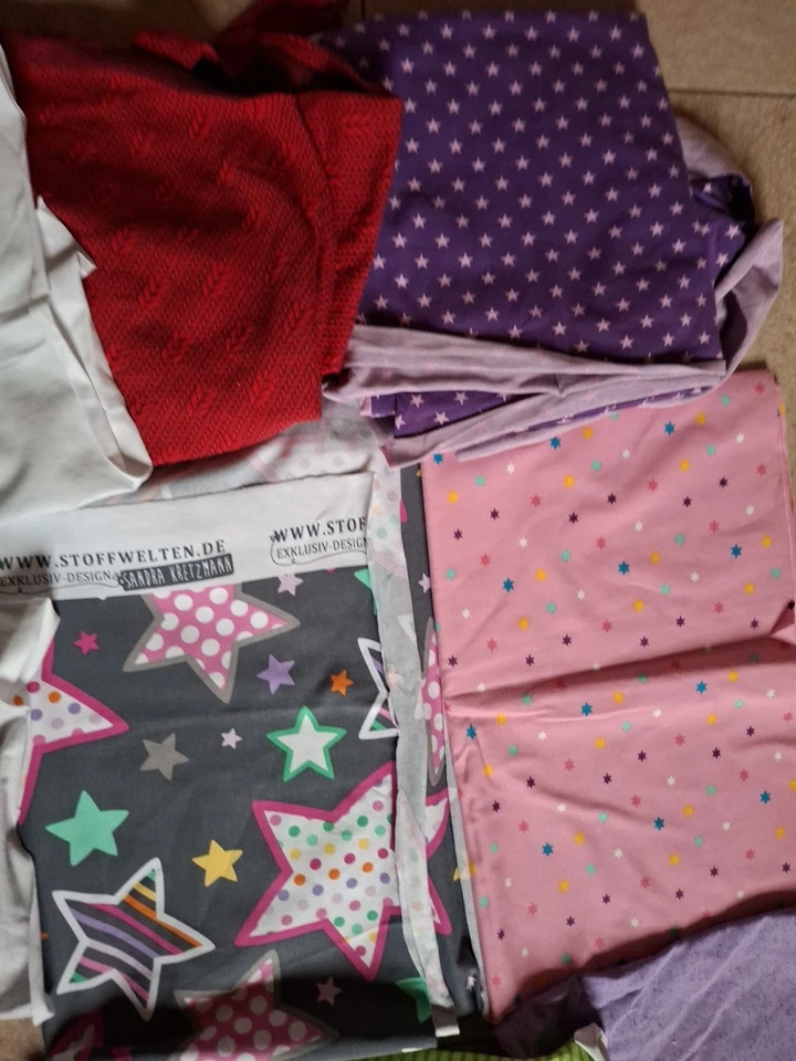 Stoffpaket Mädchen Jersey Psnele Einhorn Stoffwelten Heidi Peppa - Bild 4 von 4