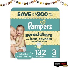 Pampers Swaddlers Diapers, Size 3, 132 Count 0.31 per diaper