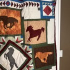 andmade Western Horse Patchwork Quilt 45x57 Lap Crib Throw Applique Rustic Cabin — photo 3
