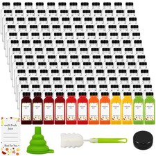 144pcs 12 Oz Plastic Bottles with Lids, Plastic Bottles with Caps, Reusable C...