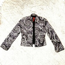 JS Collections Designer Silk Jacket Women’s 6 Paisley Kimono Orient Motif