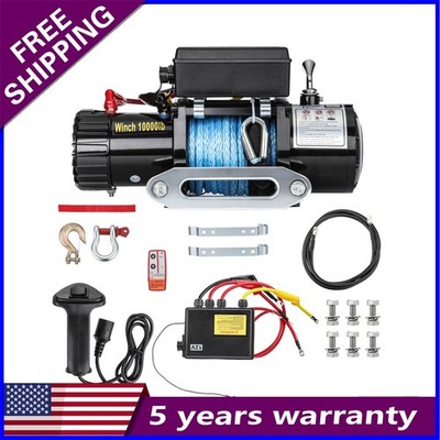 Wireless Electric Winch 10000lbs 12V Synthetic Rope Towing for Truck Trailer Car