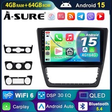 4+64G Android 15 1280*800 Autoradio Carplay GPS Navi für Skoda Yeti 5L 2009-2017