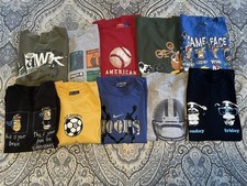 Lot Of 10 Youth Cotton T-shirts Boys XL Nike Champion Gap Sports Gaming