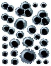 3d Bullet Hole Car Stickers Simulation Stereoscopic Fake Gun Bullet Holes Stick