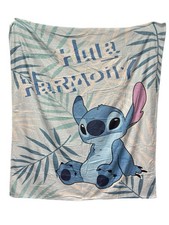 Stitch Soft Blanket 50x60in Flannel Fleece Blue Couch Bed Blanket For Kids