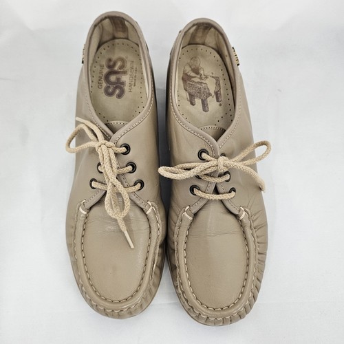 SAS Siesta Antique Walnut Leather Oxfords Comfort Walking Shoes Women's 8.5 M - Picture 4 of 12