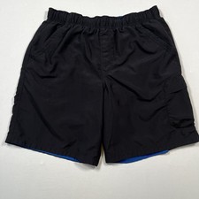 Speedo Men s Black Swim Trunks with Cargo Pocket and Lining Size Large