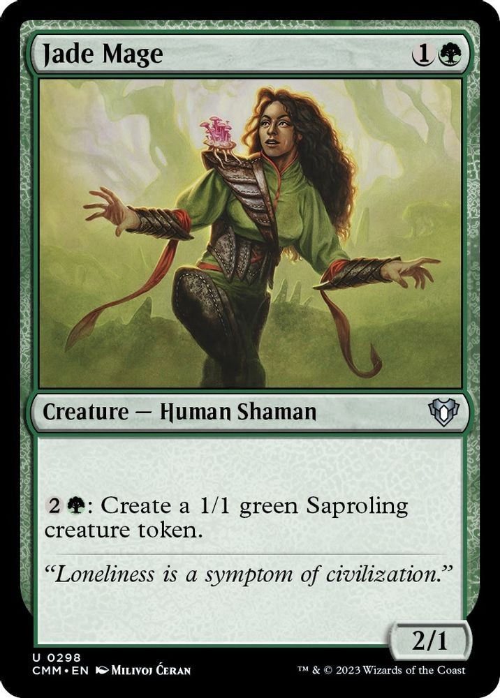 2023 Magic: The Gathering: Commander Masters - Jade Mage (#298, U, Near Mint)