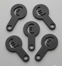 5 x Einkaufswagenchip SOFORT abziehbarer Einkaufswagenl&ouml;ser Euro