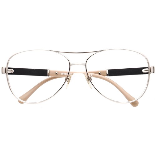 Burberry Sunglasses Frame Only B 3080 1005/6V Polished Silver Aviator Italy 59mm - Picture 6 of 6